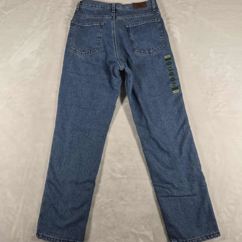 LL Bean Double L Jeans Men's 30x30 Blue Denim Classic Fit‎ Fleece Lined NWT